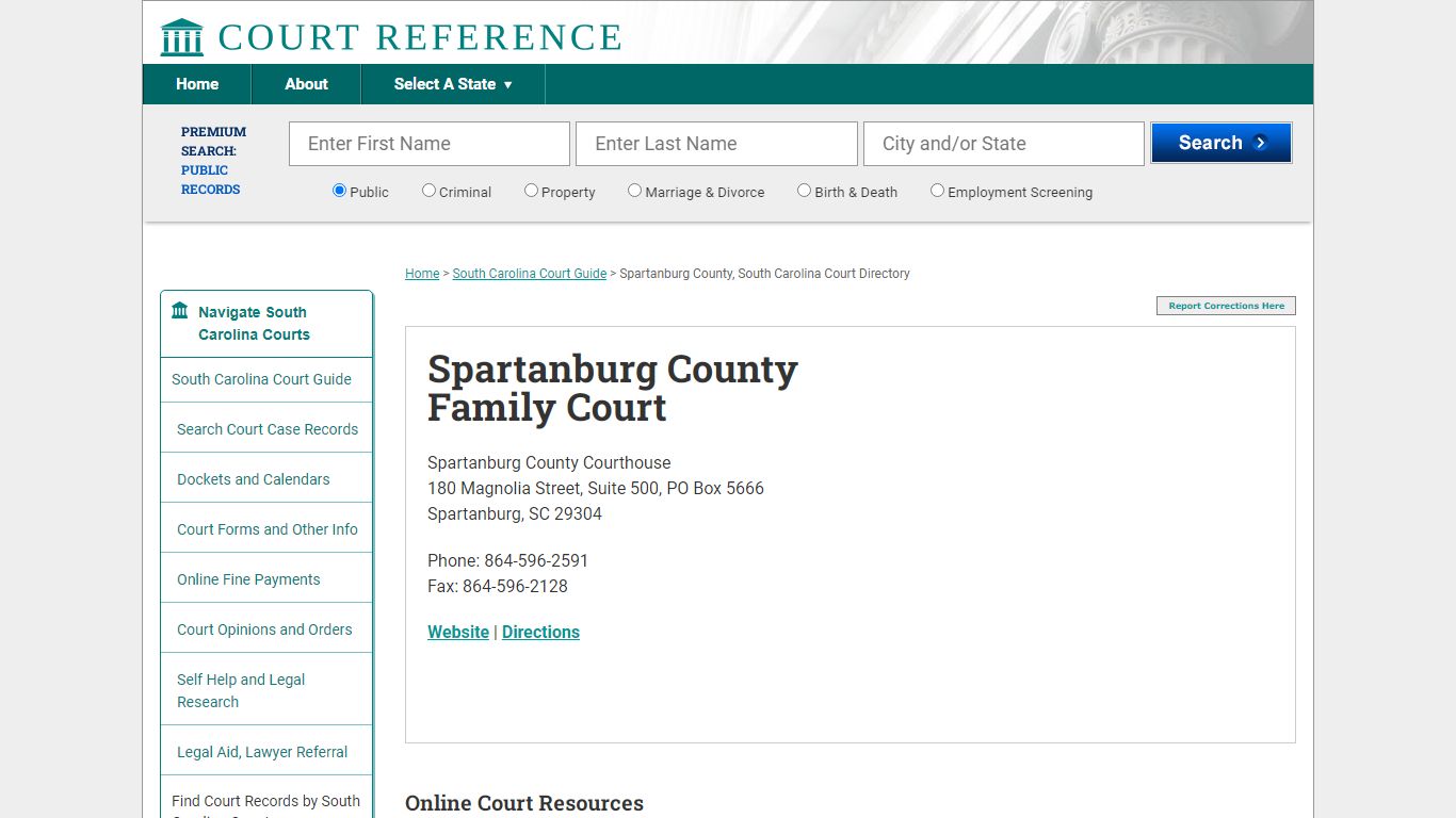 Spartanburg County Family Court - CourtReference.com